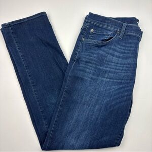 7 For All Mankind Jeans Mens 36x32 Standard Blue Dark Wash Straight Leg Stretch